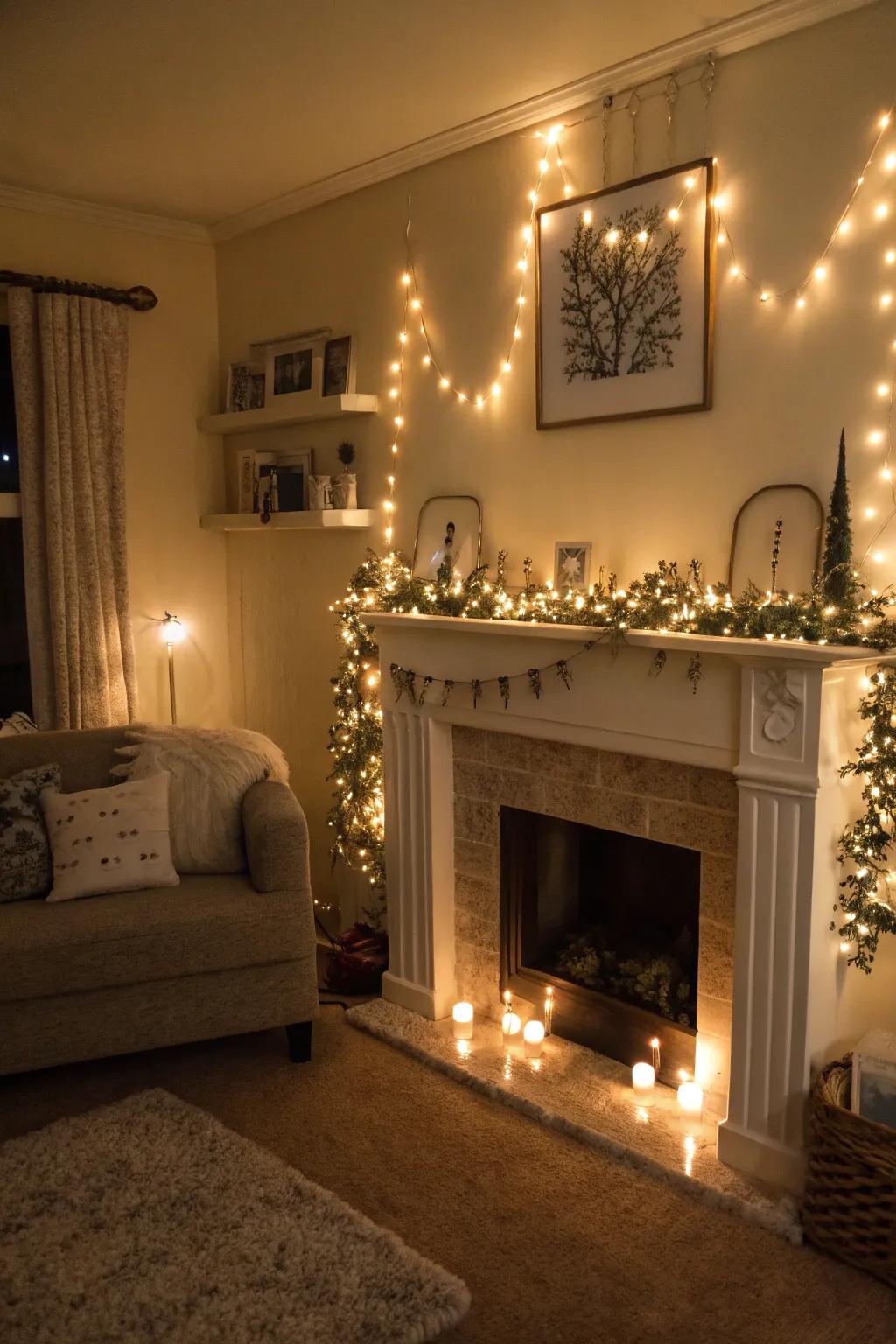 Twinkling lights spread a comforting, captivating radiance throughout any room.