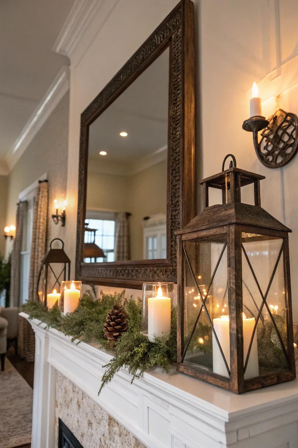 Reflectors reflect luminescence and elevate lantern displays.