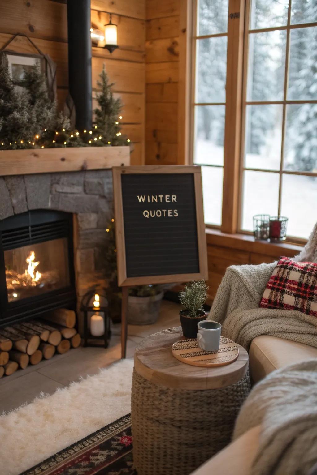 Cozy up through heartening winter quotes.