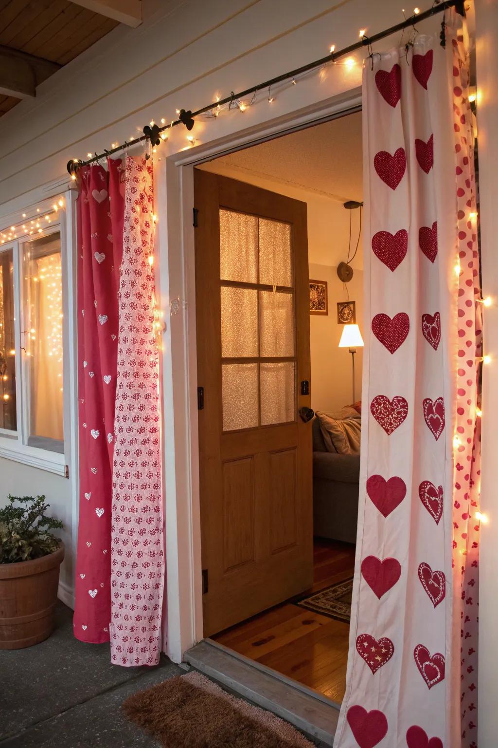 Valentine's window coverings for a romantic flourish.