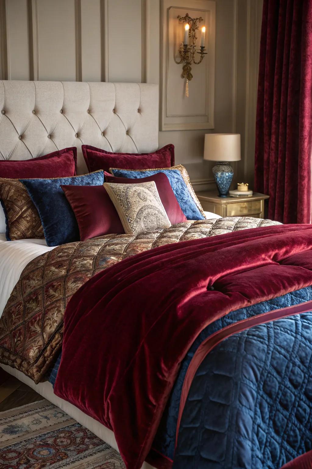 Opulent stratifications fashioning a sumptuous and inviting atmosphere.