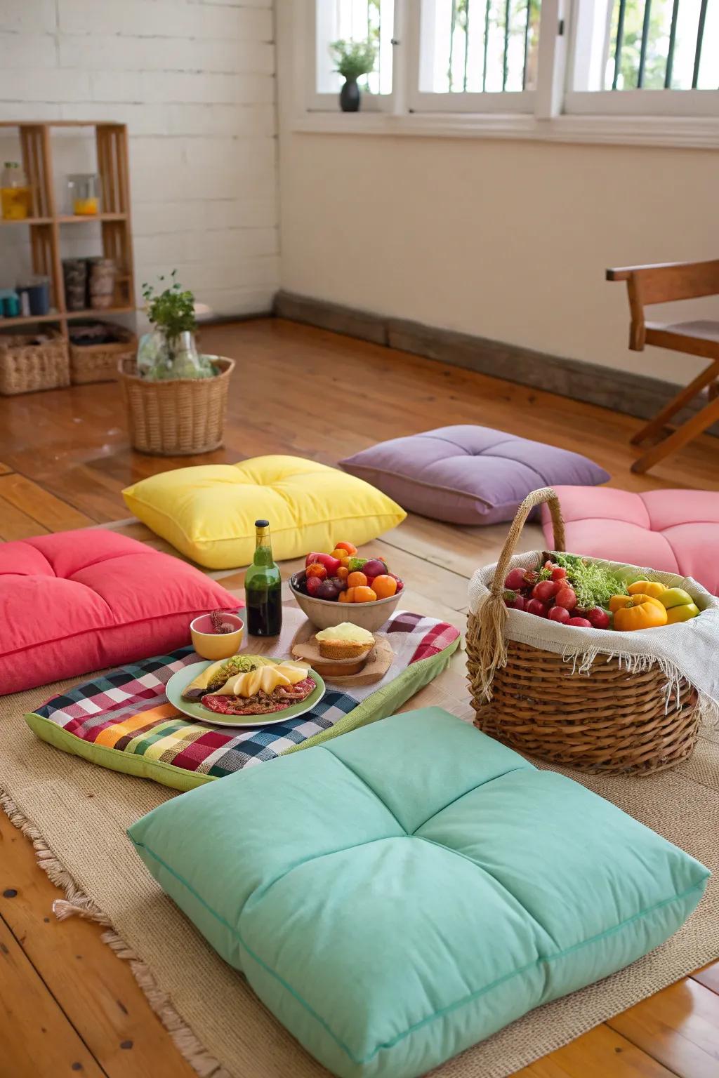 An agreeable and stylish seating arrangement impeccable for a laid-back assemblage.
