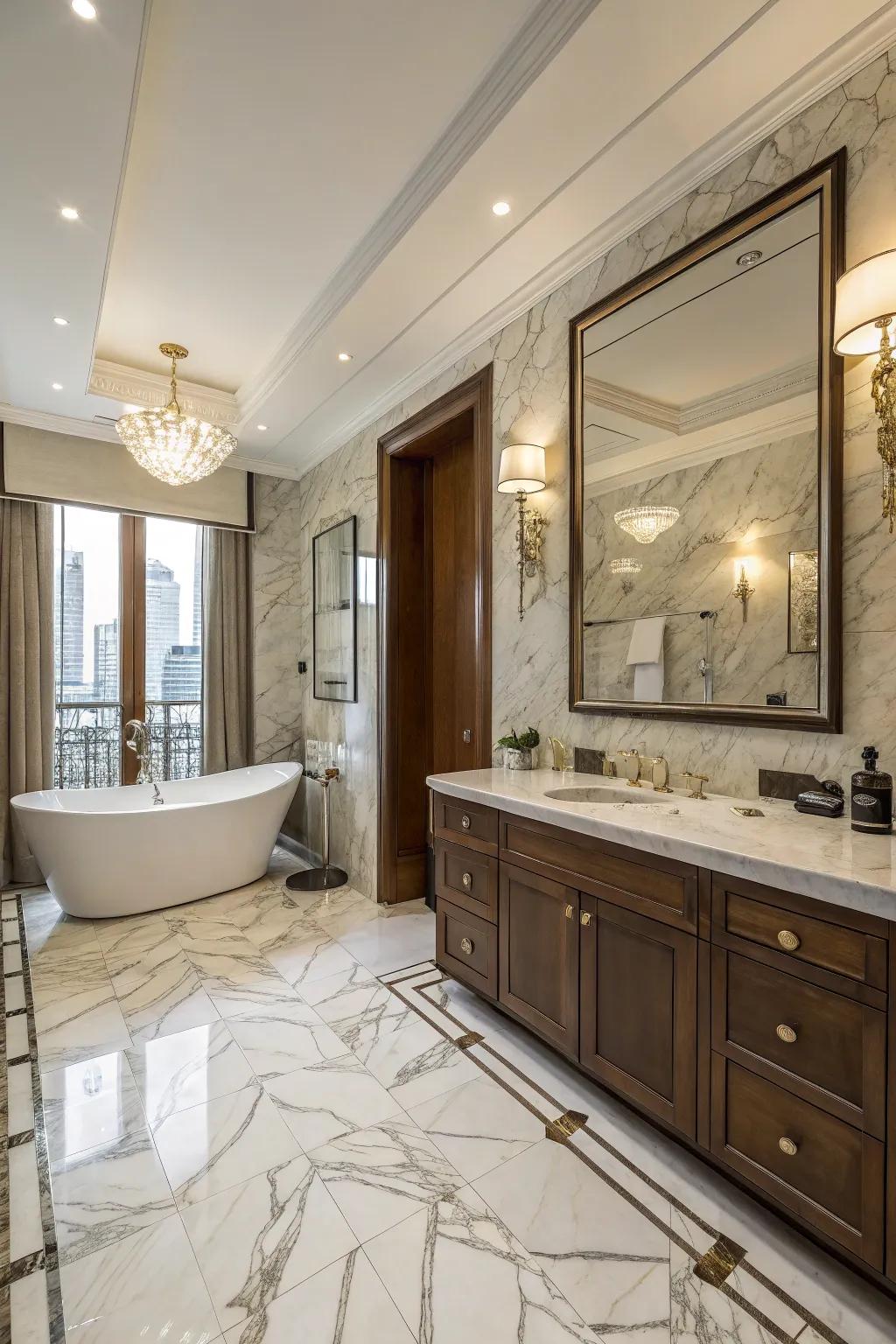 Marble tiles bring beauty and sophistication to floor styles.