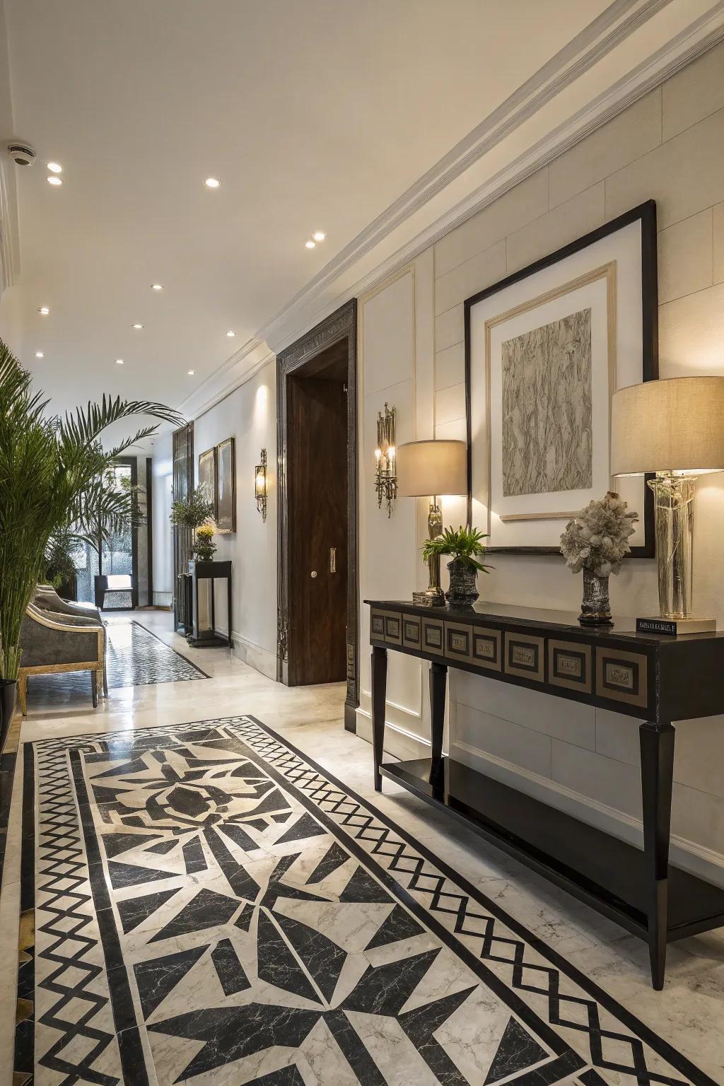 Chic statement with contrast design floors.