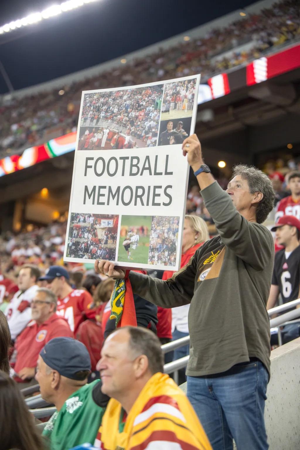 Photo collages celebrate team history.