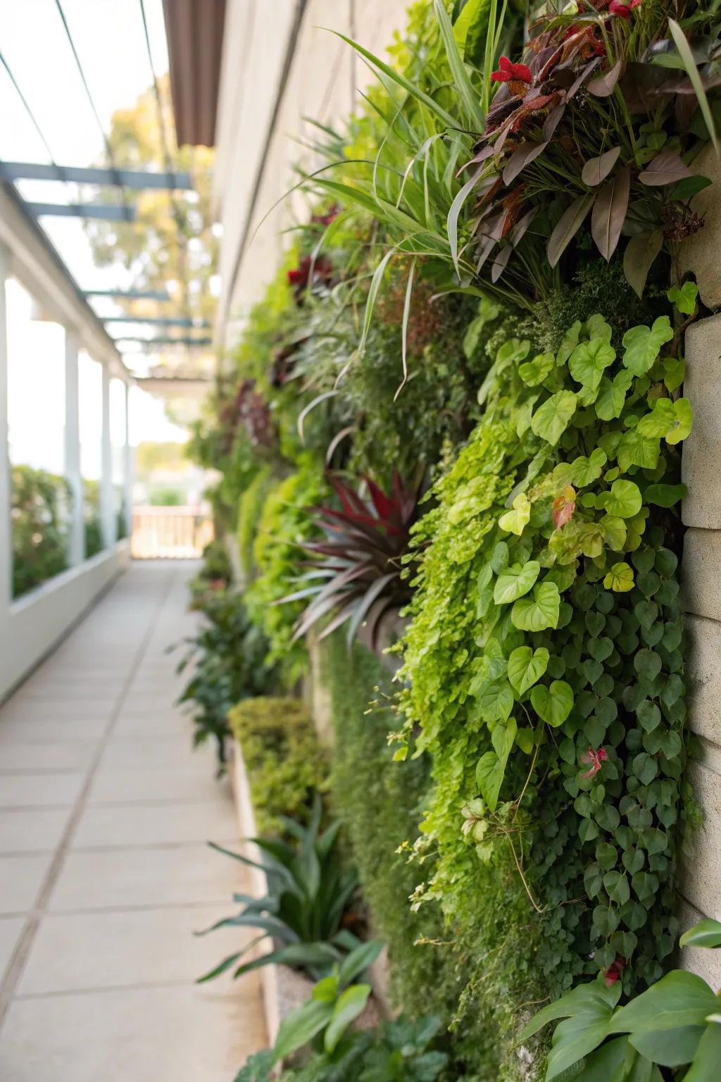 Sky gardens maximizing space and greenery.
