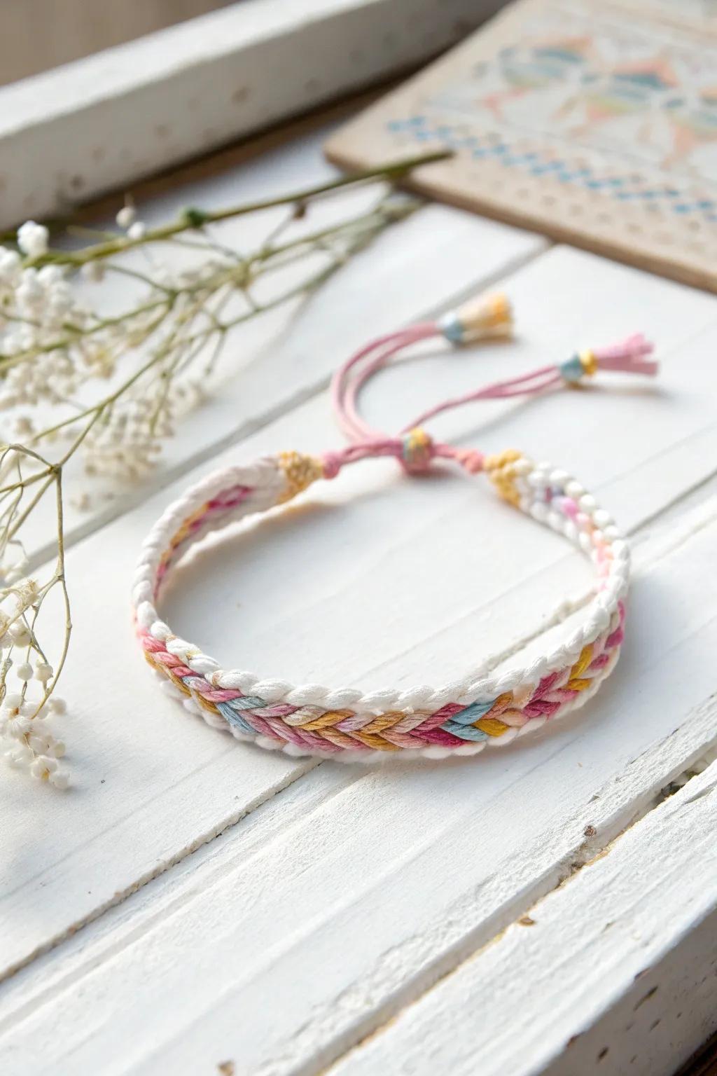 Elevate your friendship band with a hint of artistic panache utilizing textile dye highlights.