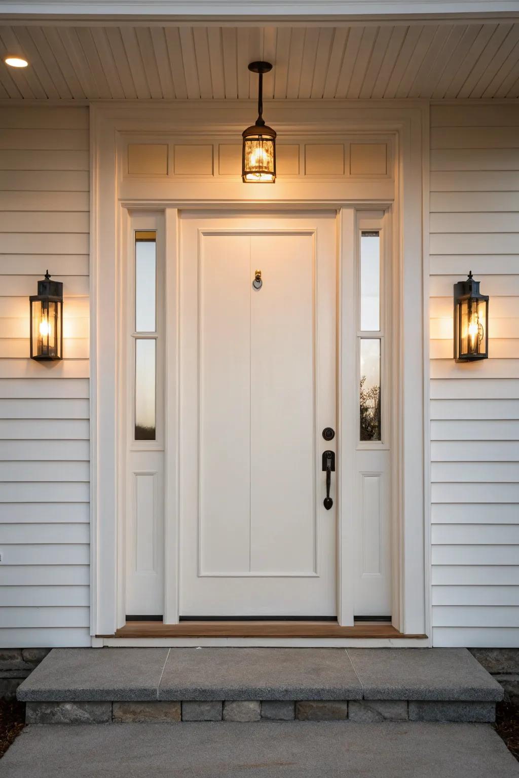 Minimalist lighting emphasizes simplicity.