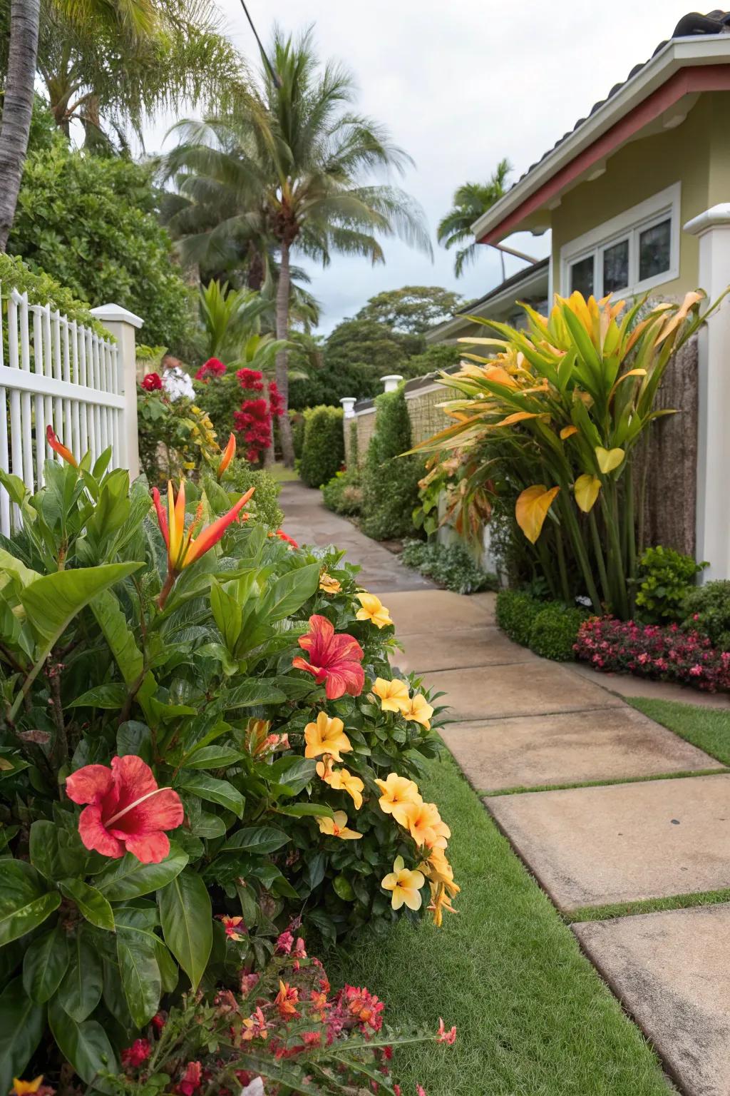 Tropical plantings can morph your garden into an exotic getaway.