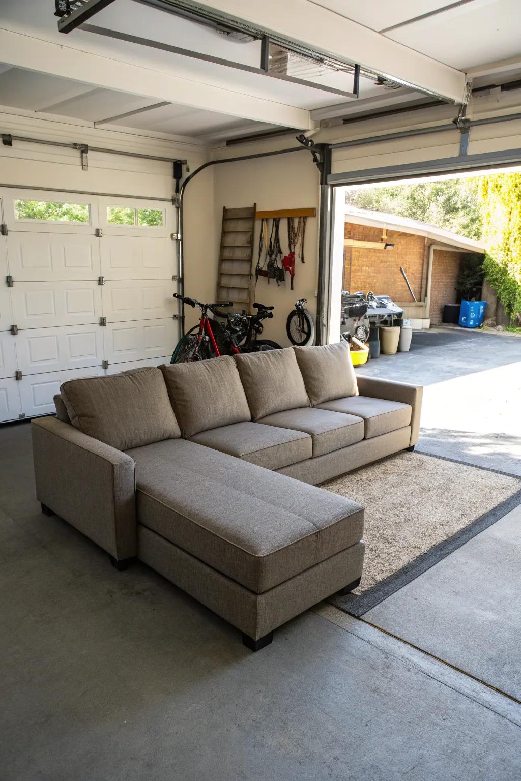 Transformable sectionals supply versatility and adaptability for your garage.