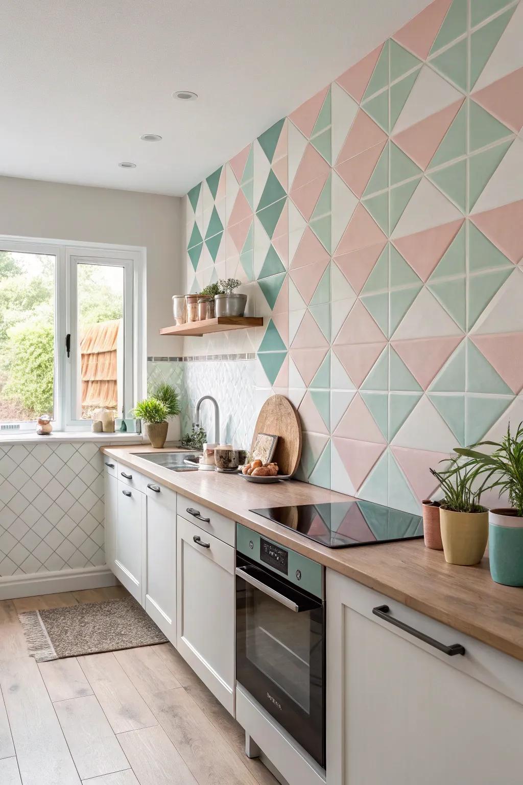 Add charm to your area with a contemporary checkerboard pattern.