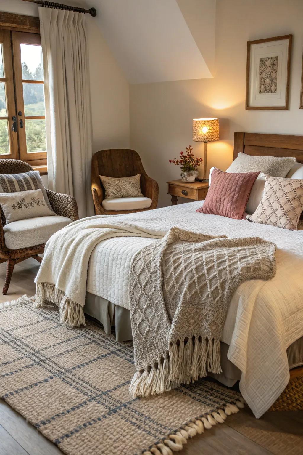 Throws add warmth and texture to your space.