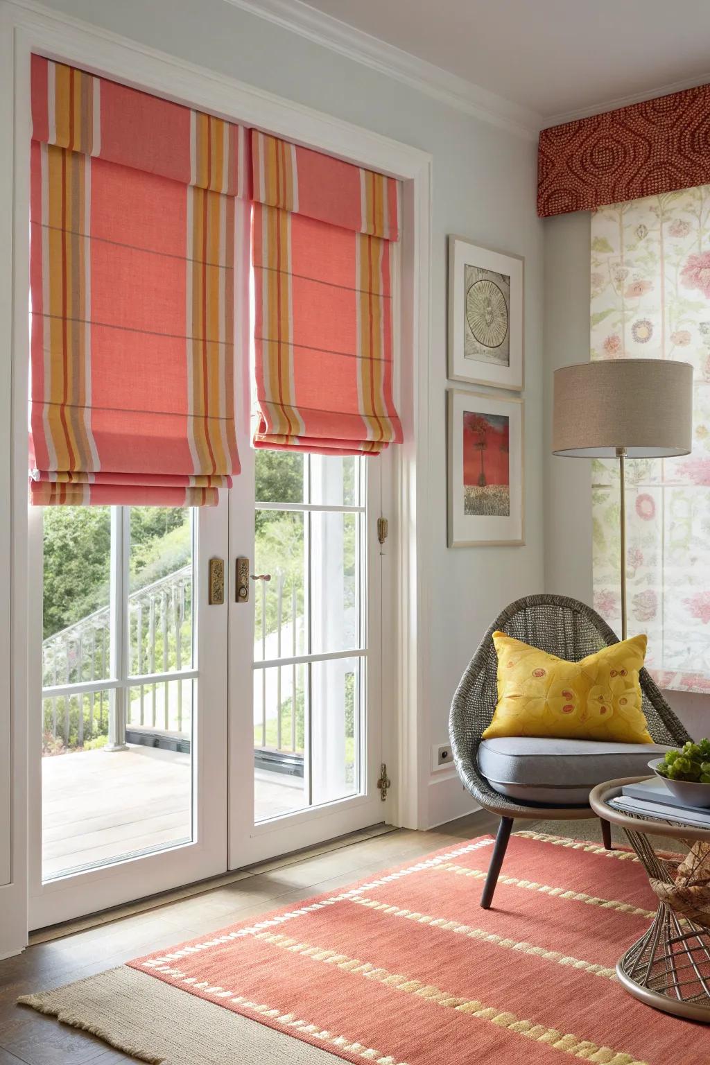 Incorporate texture and style with elegant pleated screens that provide a refined look.