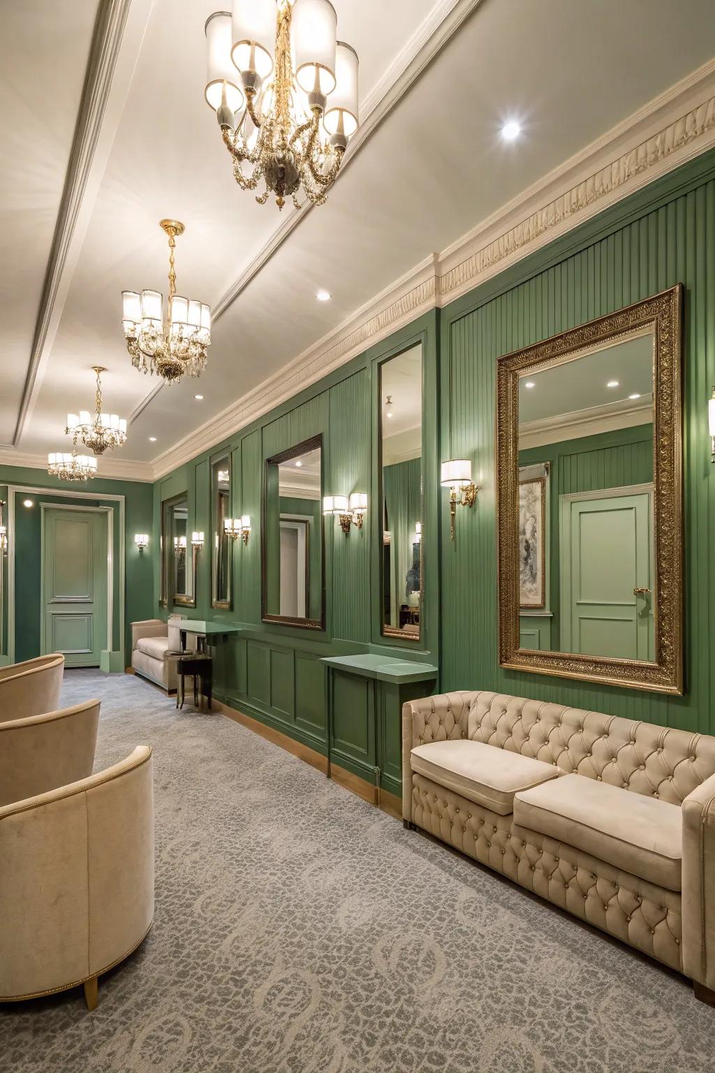A luxurious dressing room with a touch of grace.