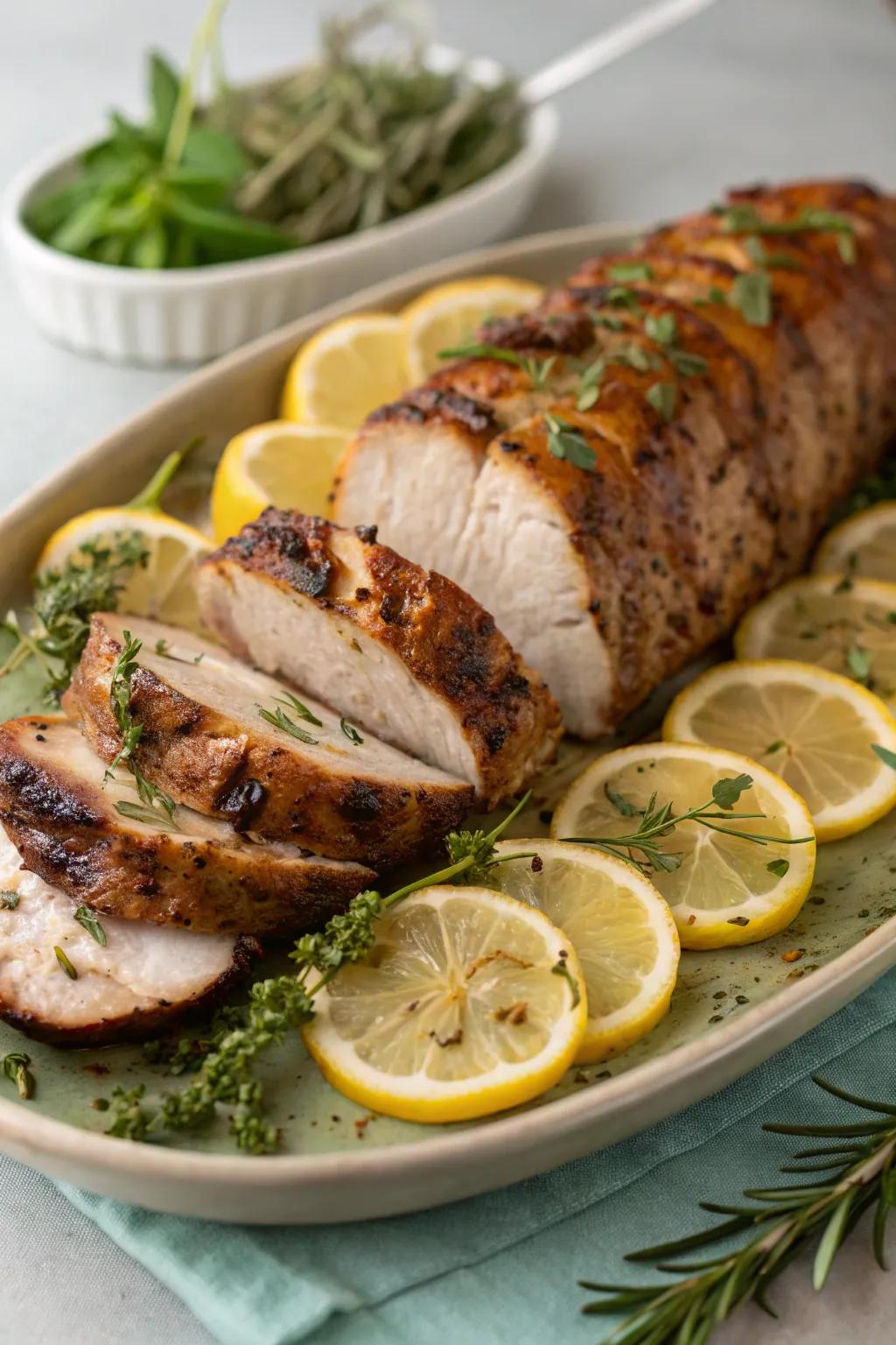Grilled pork tenderloin is a fast and flavorful main attraction.