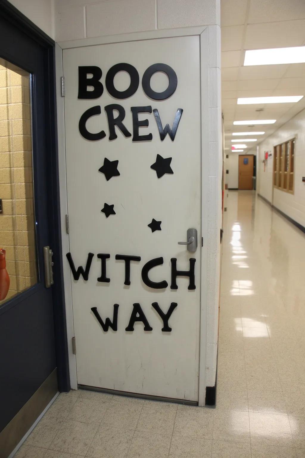 Spooky idioms injecting a playful nuance into the Halloween entrance.