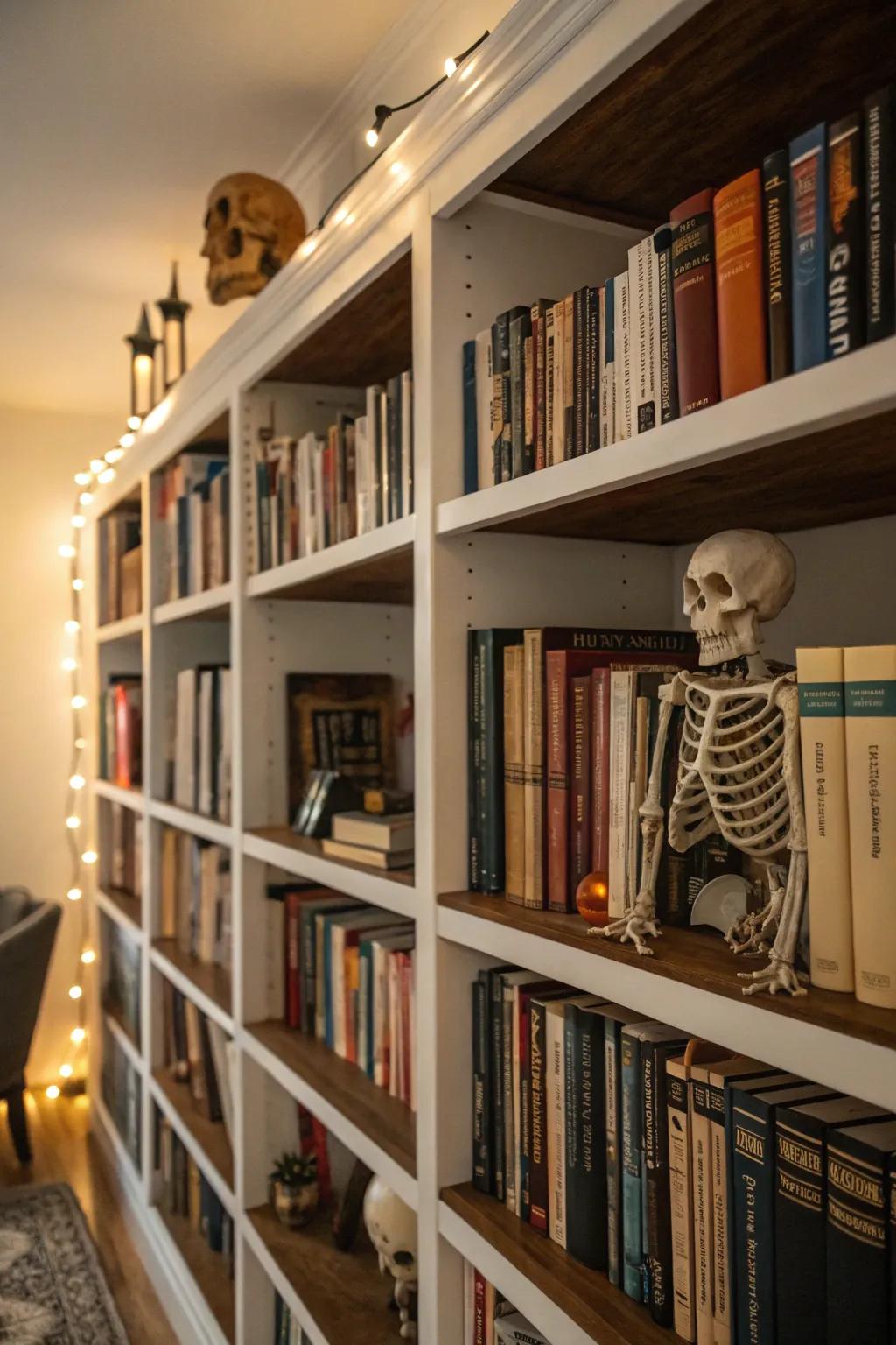 Skeletons contribute a quintessential Halloween sensation.