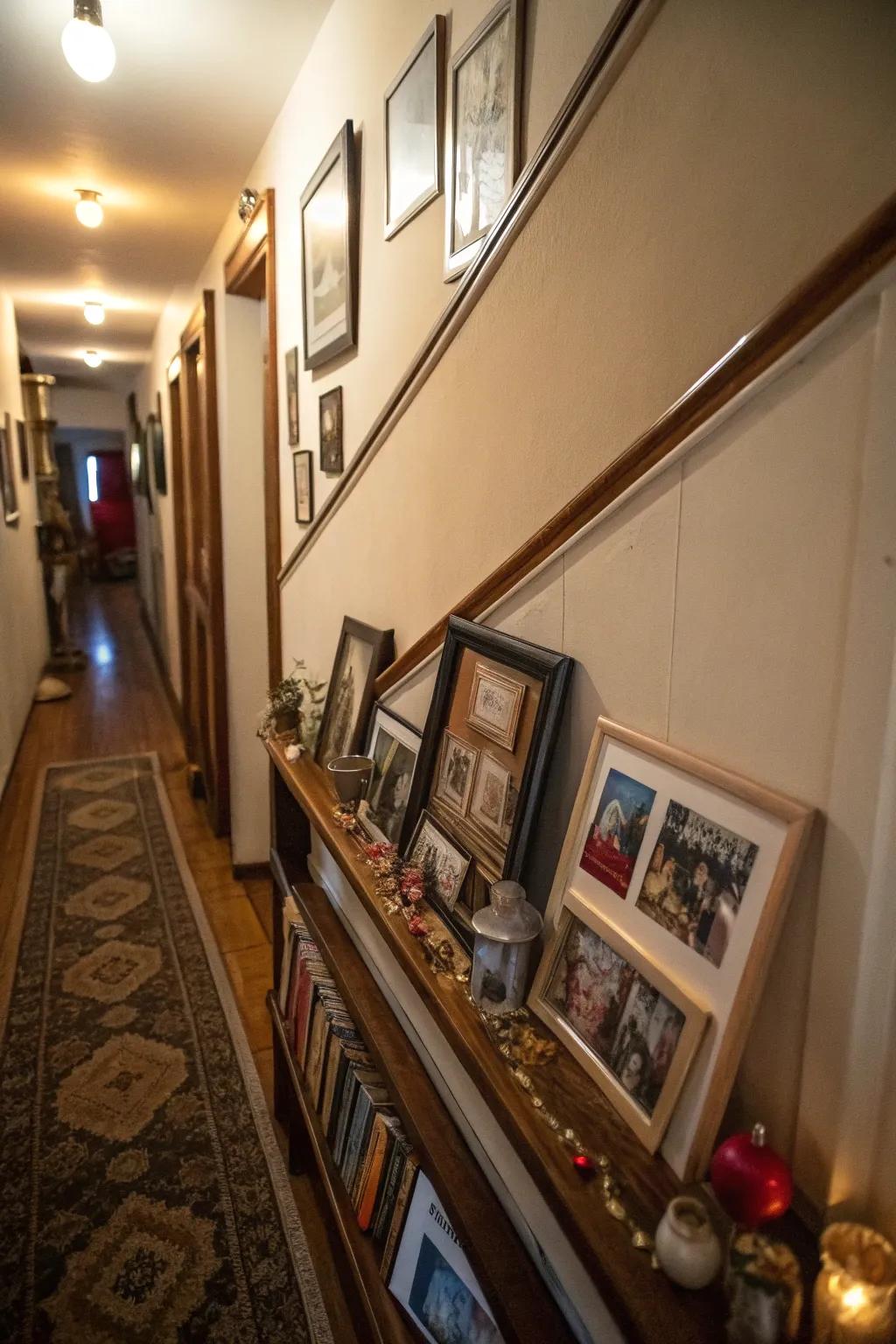 Picture rails provide a versatile method for displaying your gallery.