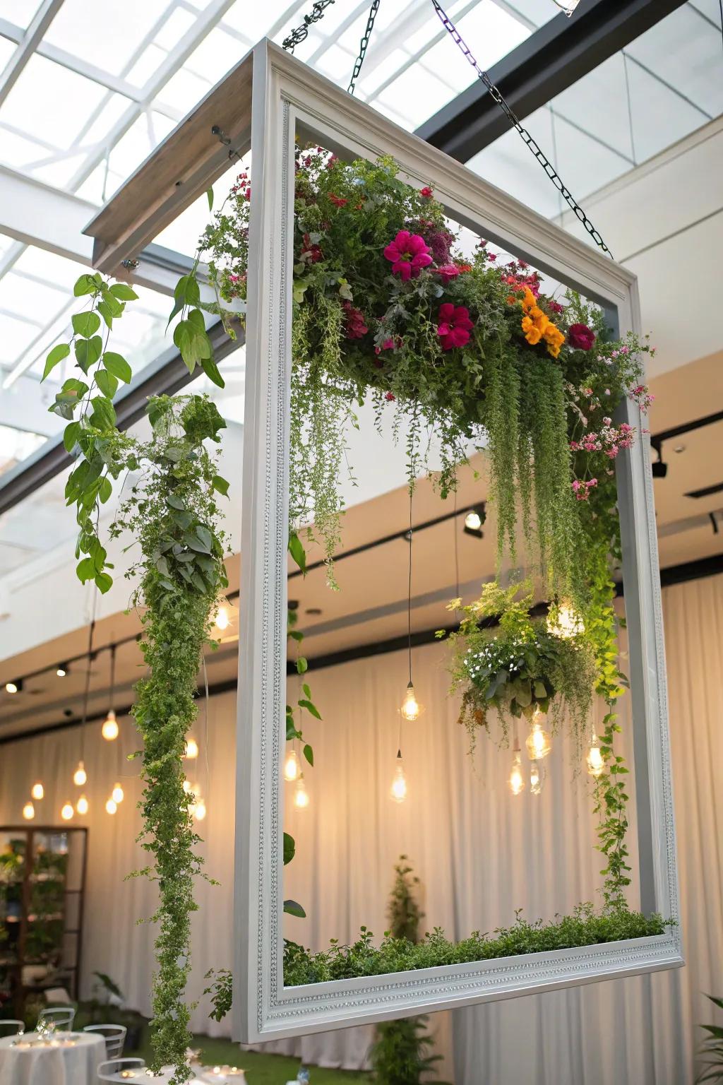 Craft living art with an artistic suspension border.