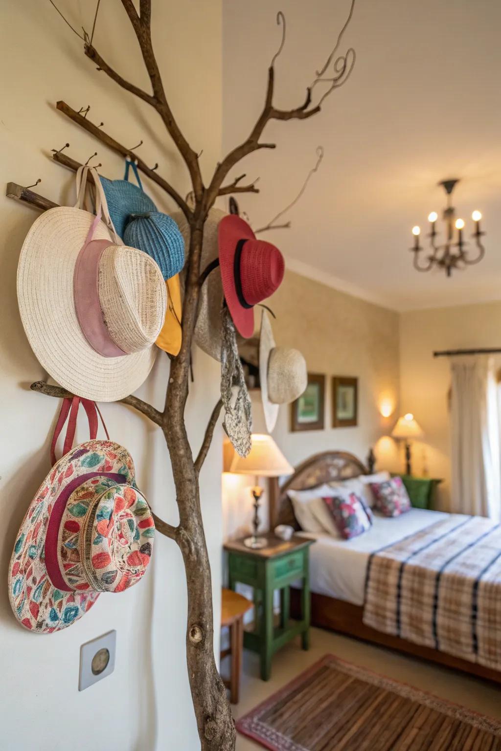 A painted branch adds a natural twist to your display.