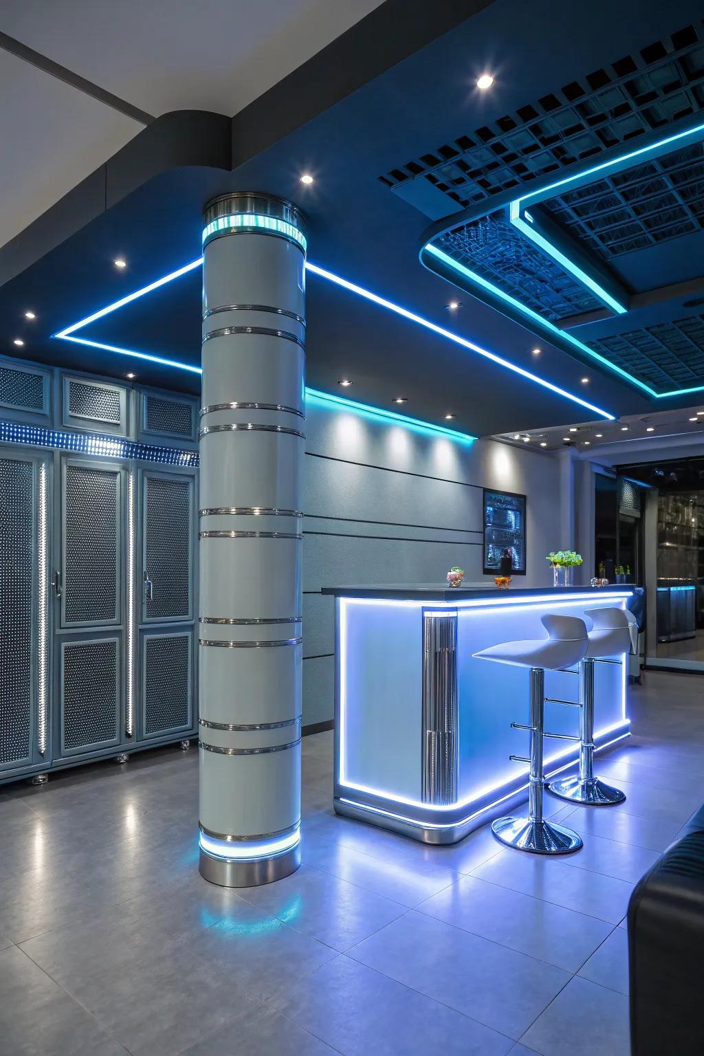 Embrace the vanguard with a sleek and modern holiday theme.