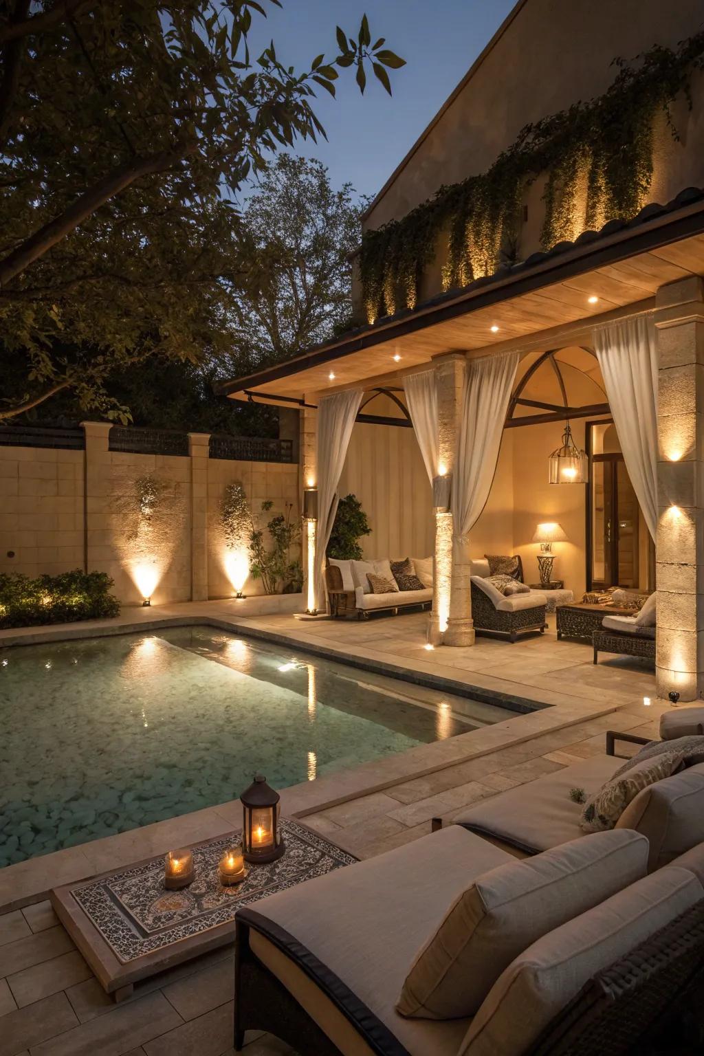 A luxurious integrated pool and hot tub for ultimate relaxation.