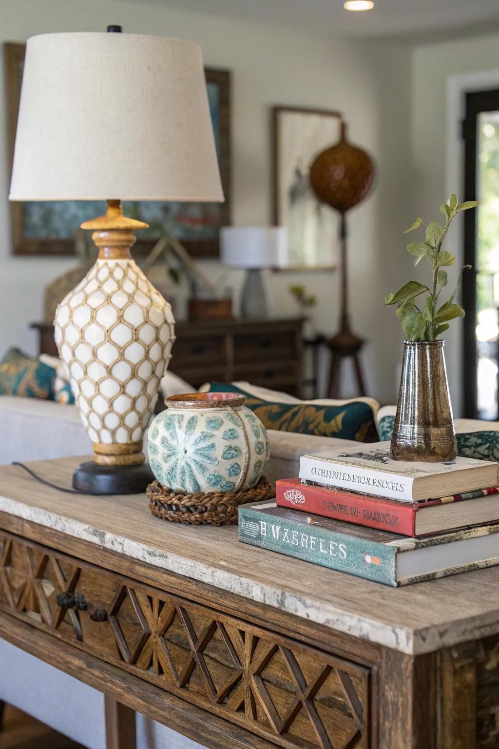 The mixed collection brings personality.