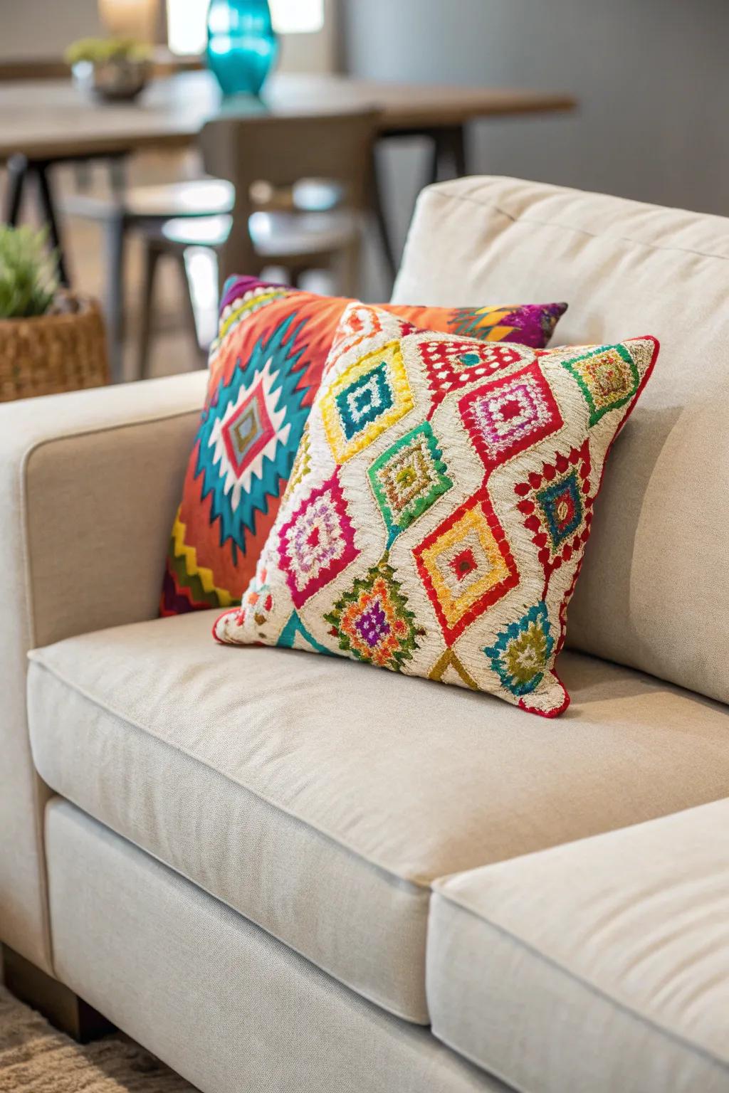 Unforeseen color bursts impart vitality and animation to your decorative scheme.