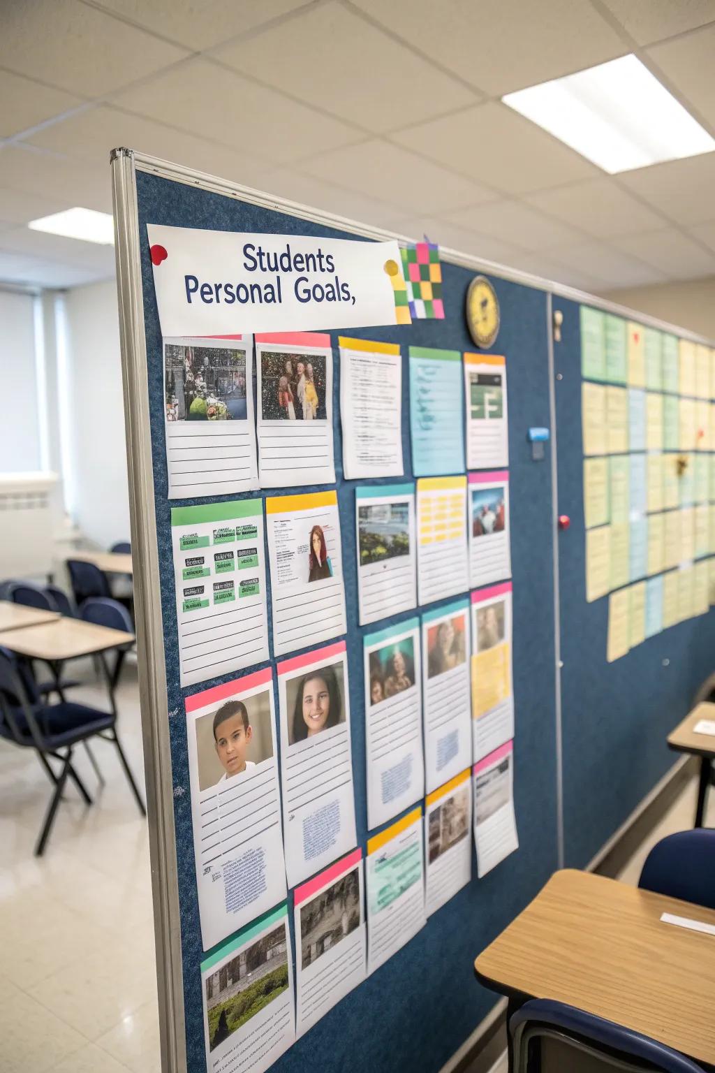 A visual monitor for student goals and accomplishments.