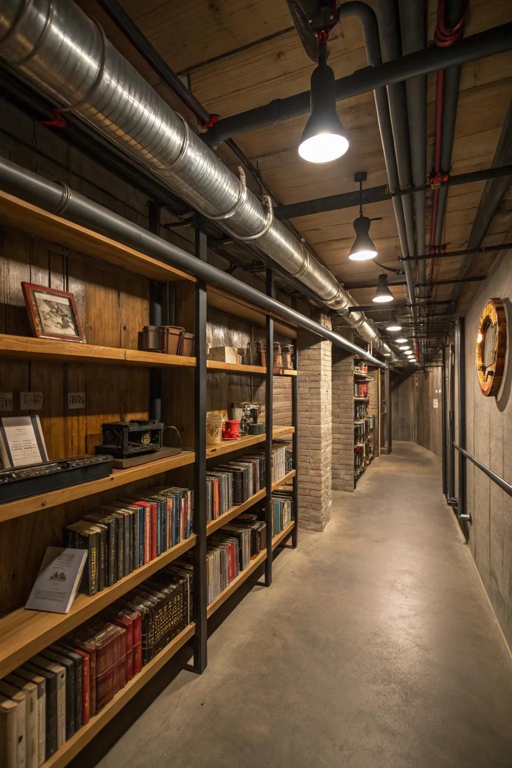 Pipes used as decor.