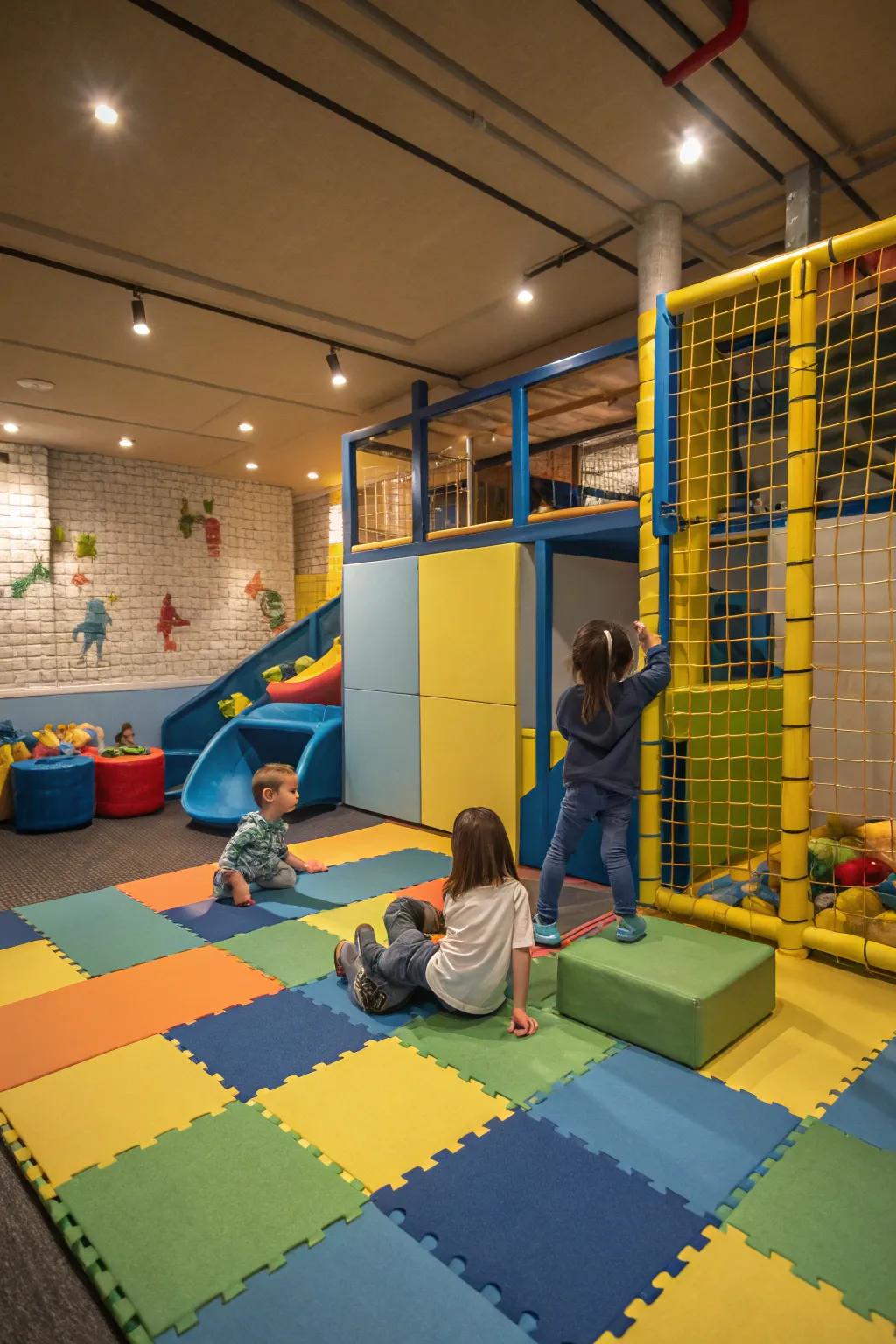 Foam tiles are ideal for playful and safe spaces.