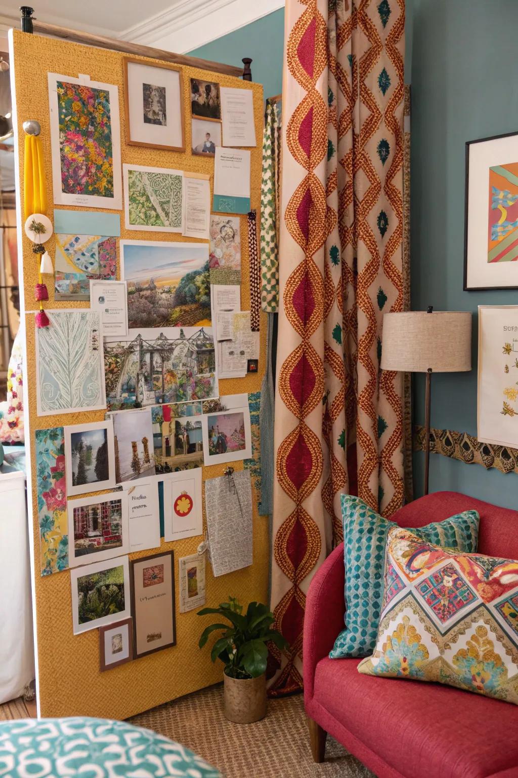 Venture into new design spaces with an eclectic mix inspiration board.