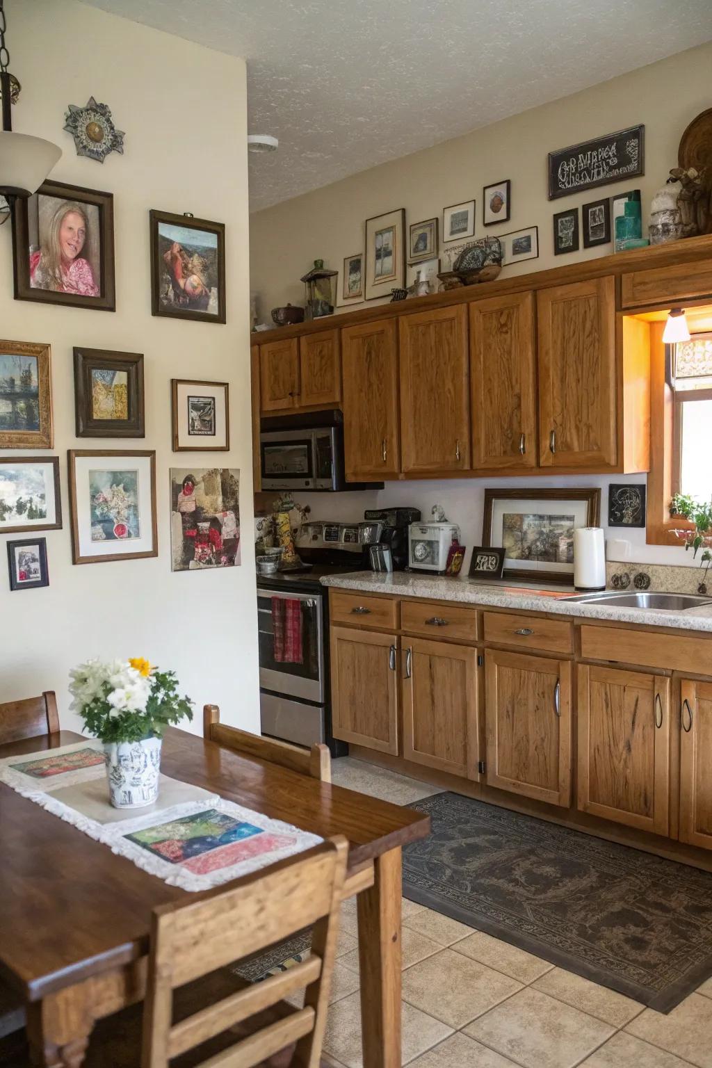 Art and personal touches infuse warmth and individuality.