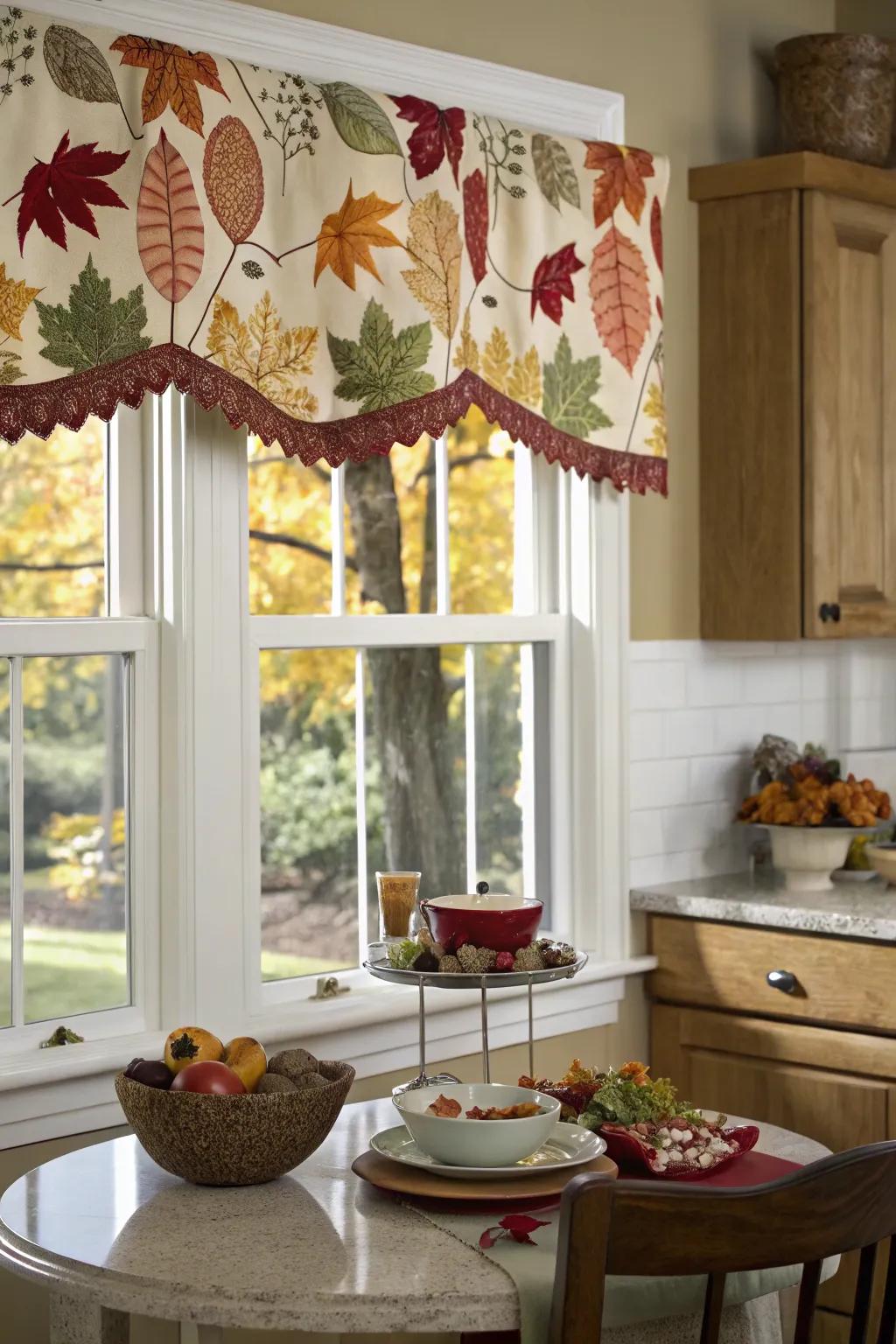 Keep it fresh with seasonal valance themes.
