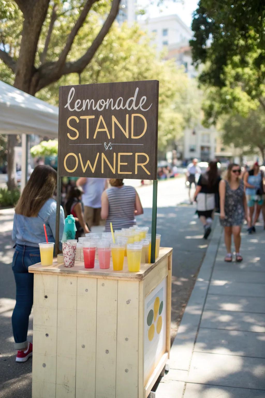 Personalized signage renders your stand uniquely yours.