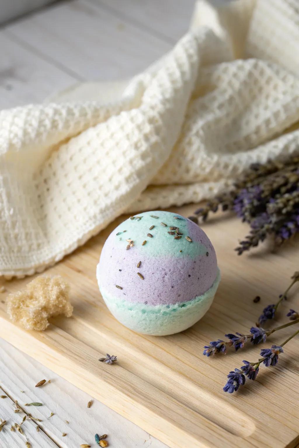 Indulge in handcrafted calm with these soothing soak bombs.