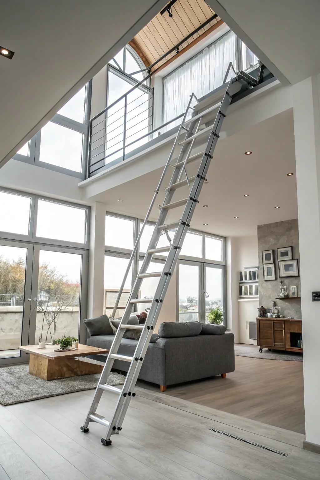 Modular attic ladder system for custom configurations.
