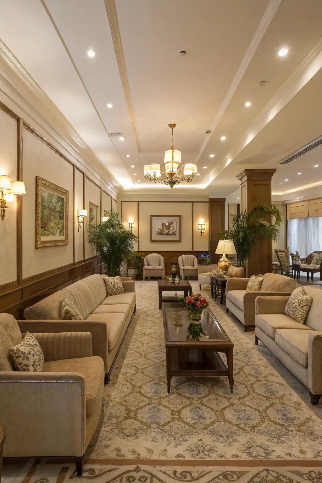 Symmetrical layouts offer equilibrium and concord in design.