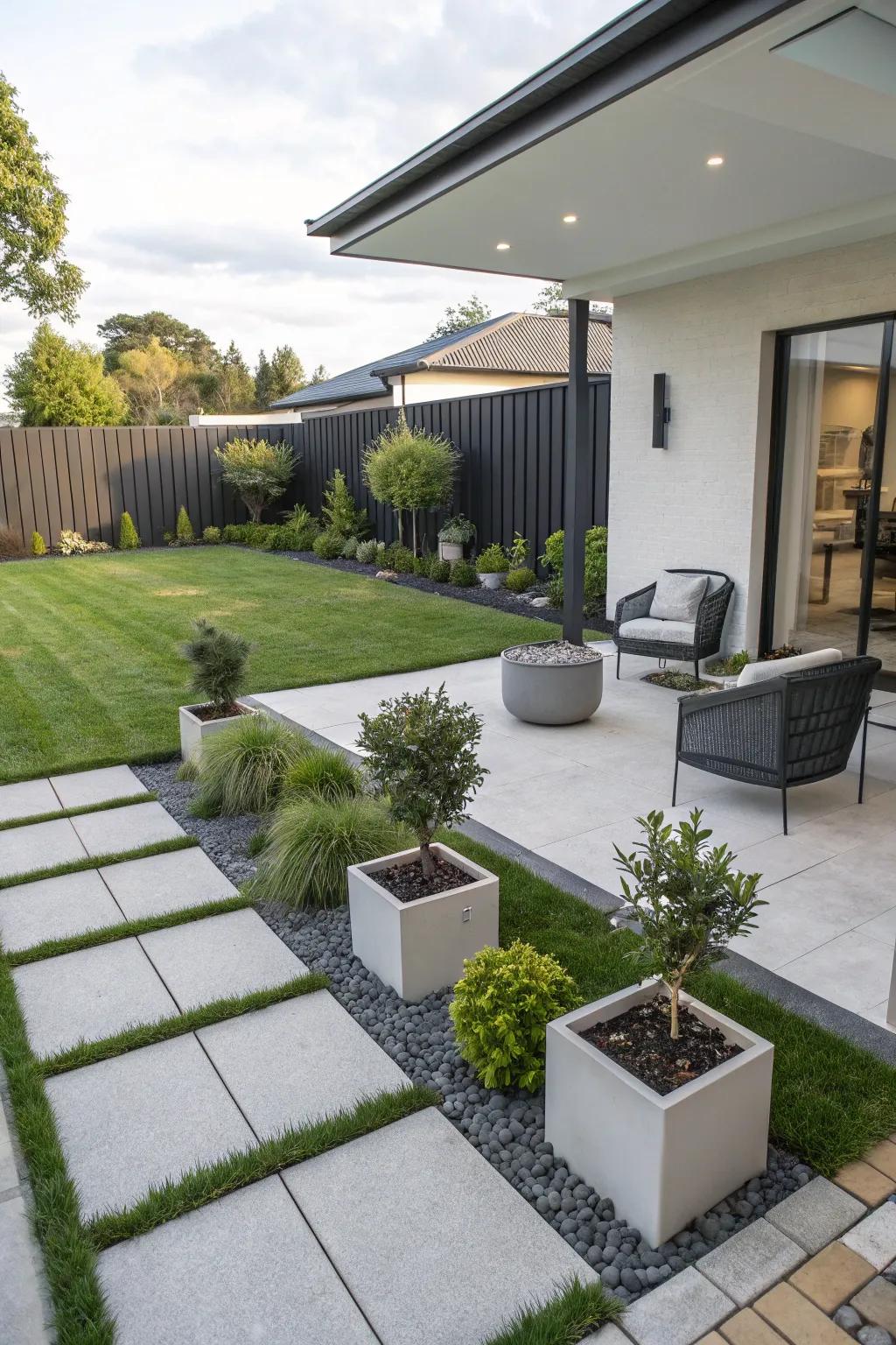 Patios offer simple outdoor spaces.