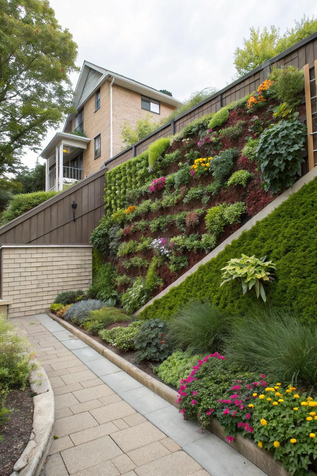 Upright gardens provide a new and space-saving answer for slopes.