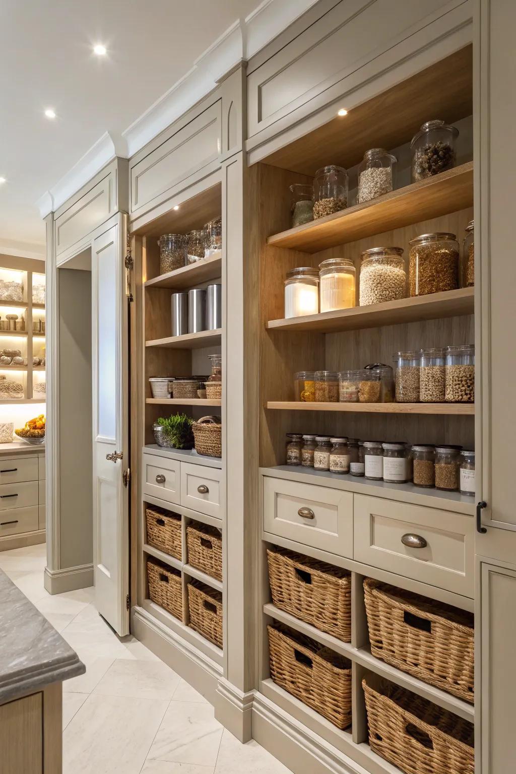 Deluxe larder featuring organized and effective storage.