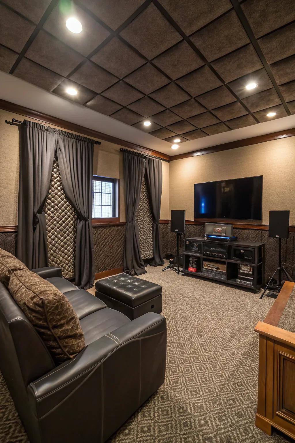 Maintain privacy in your man cave activities with efficient acoustic measures.