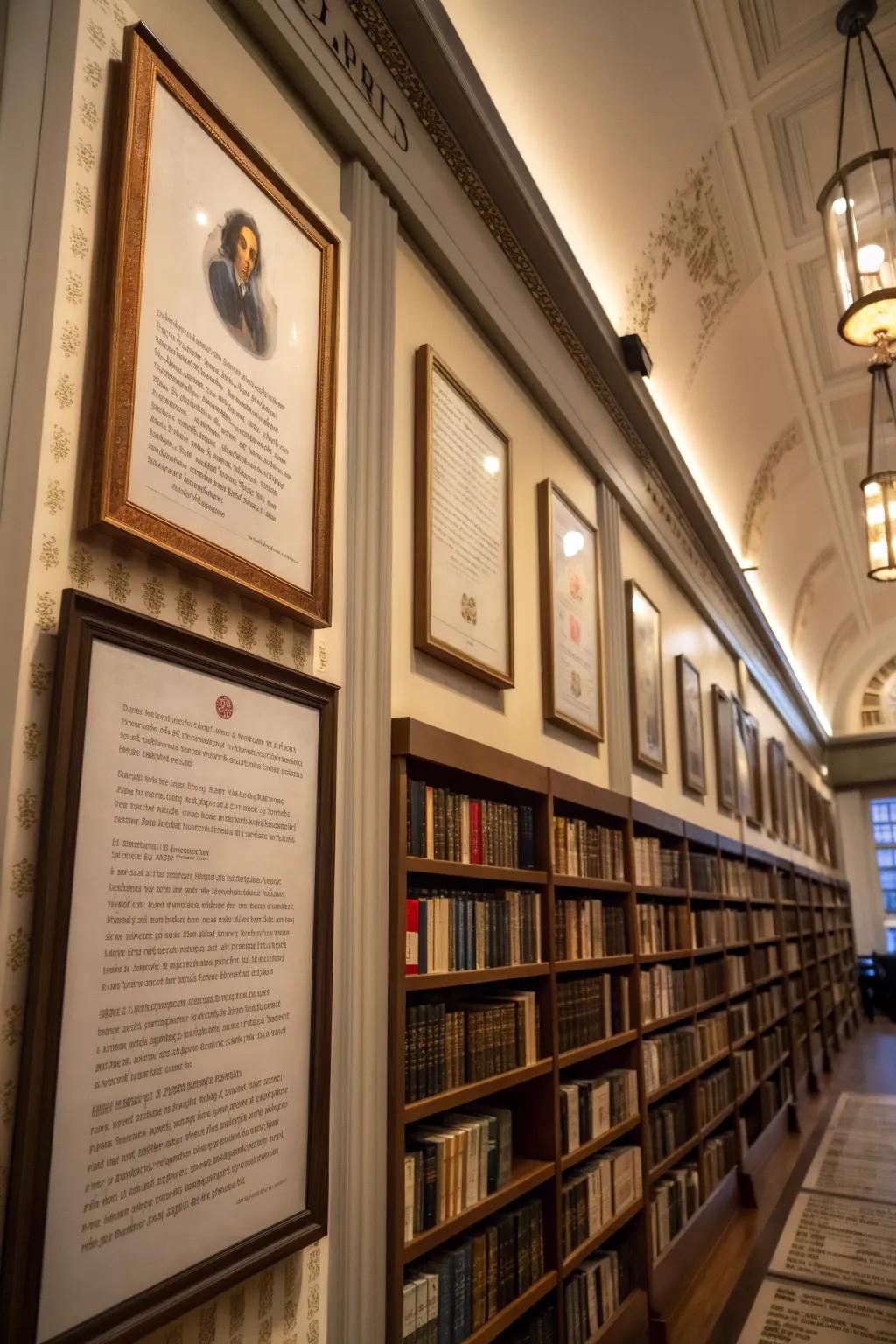 An uplifting axioms display showcasing books crafted by well-known authors.