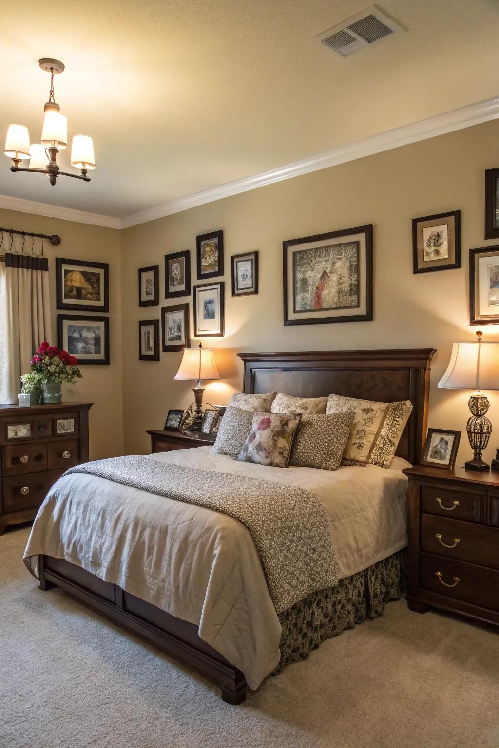 Personal touches truly personalize your bedroom.