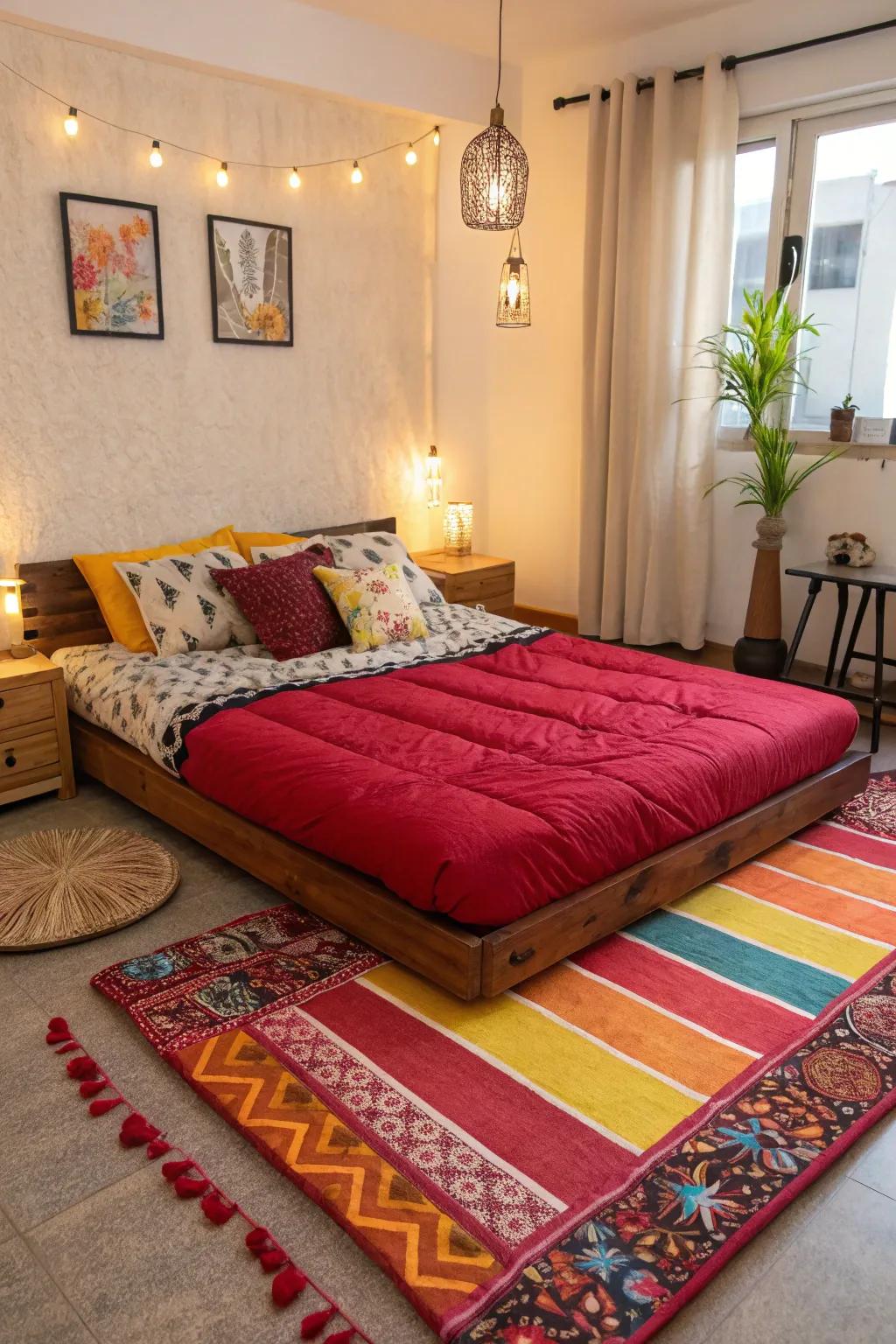 A dash of color adds excitement.