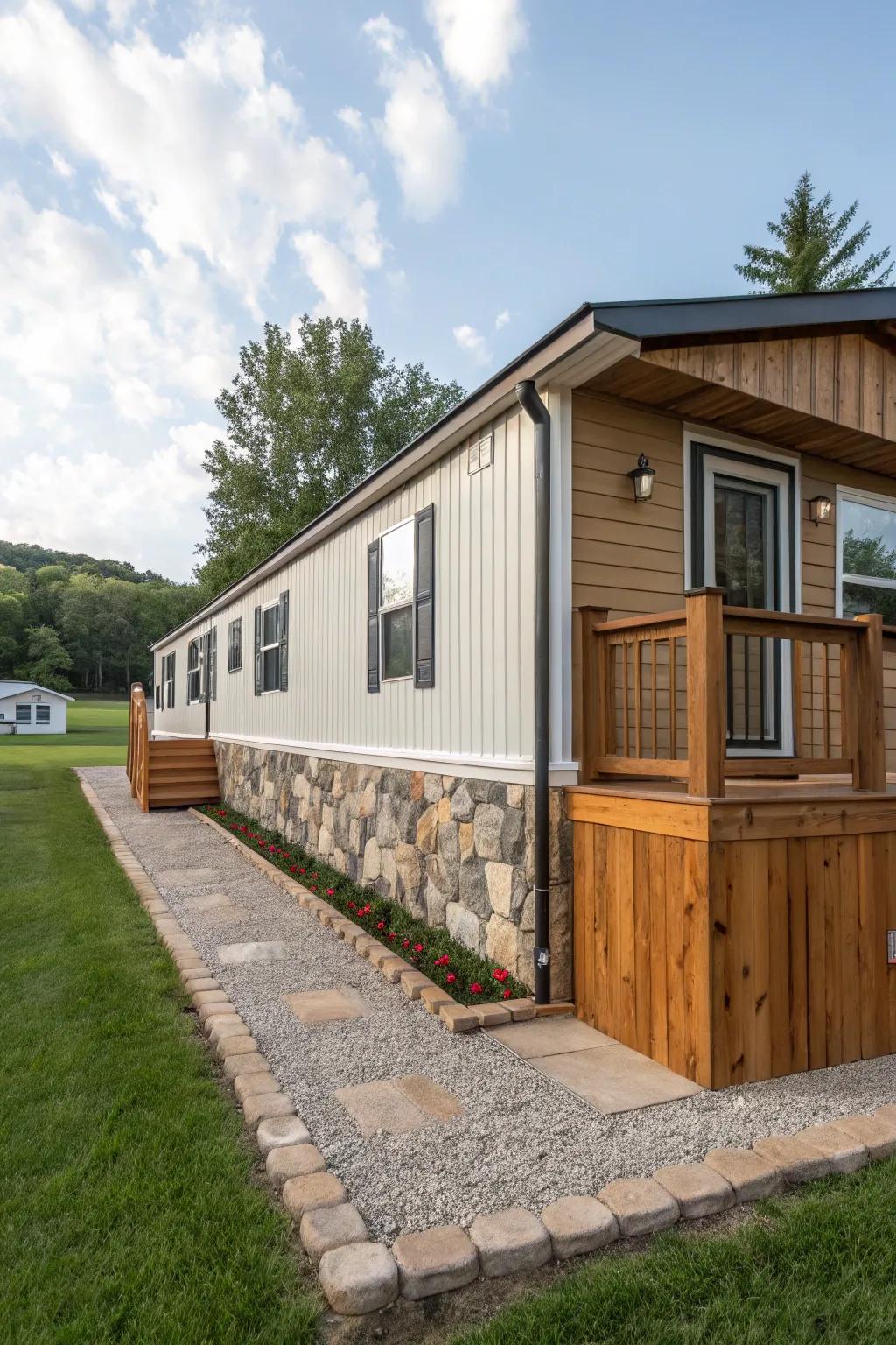 A blend of materials can craft a truly personalized surround appearance.