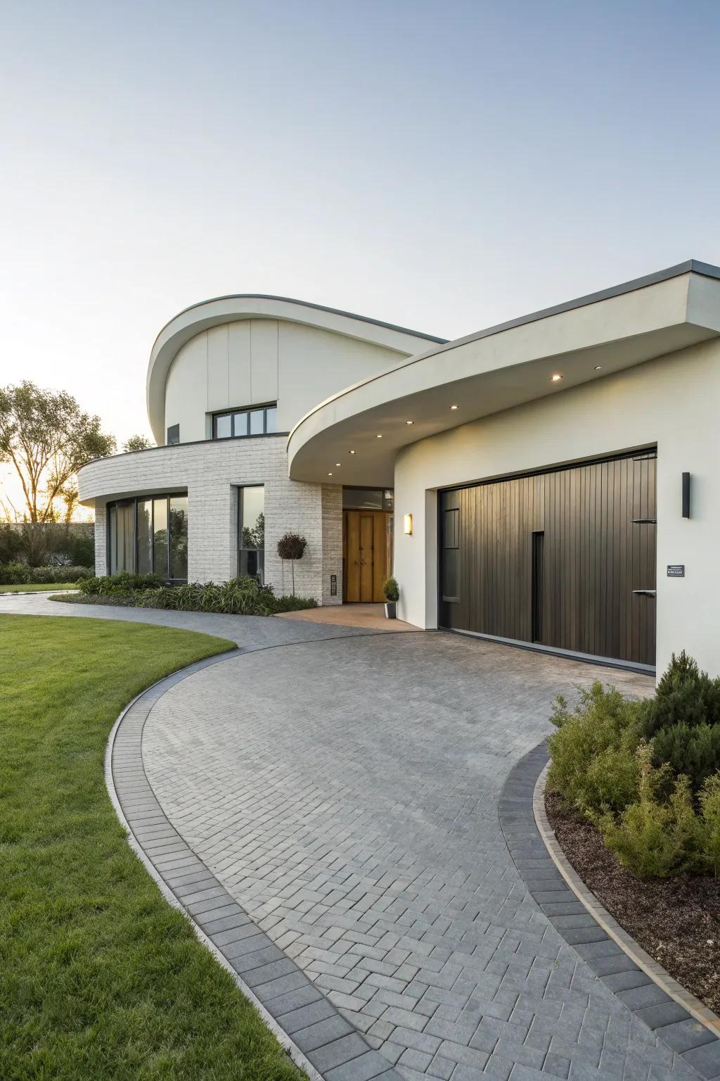 Curved layouts adding softness and elegance.