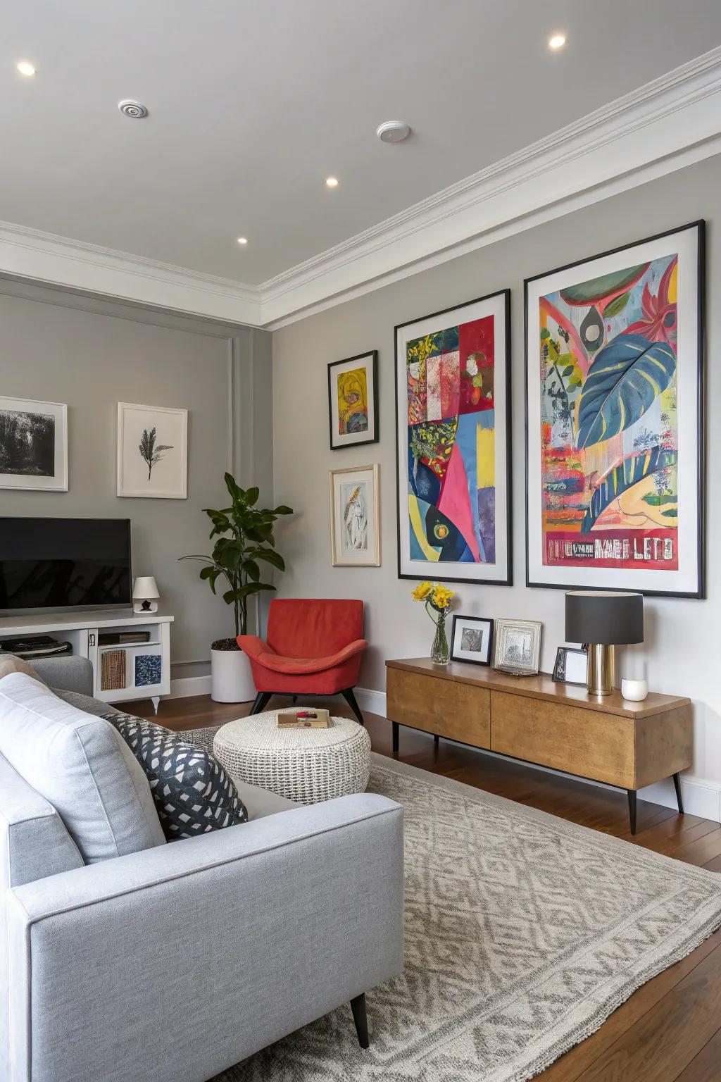 Bold artwork adds personality.