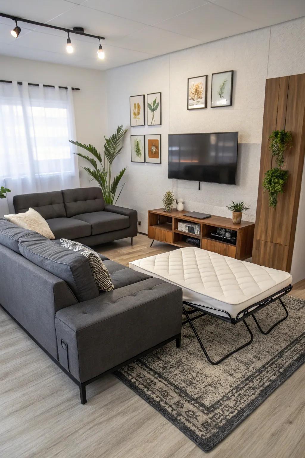 Multi-purpose furniture adds functionality to modern spaces.