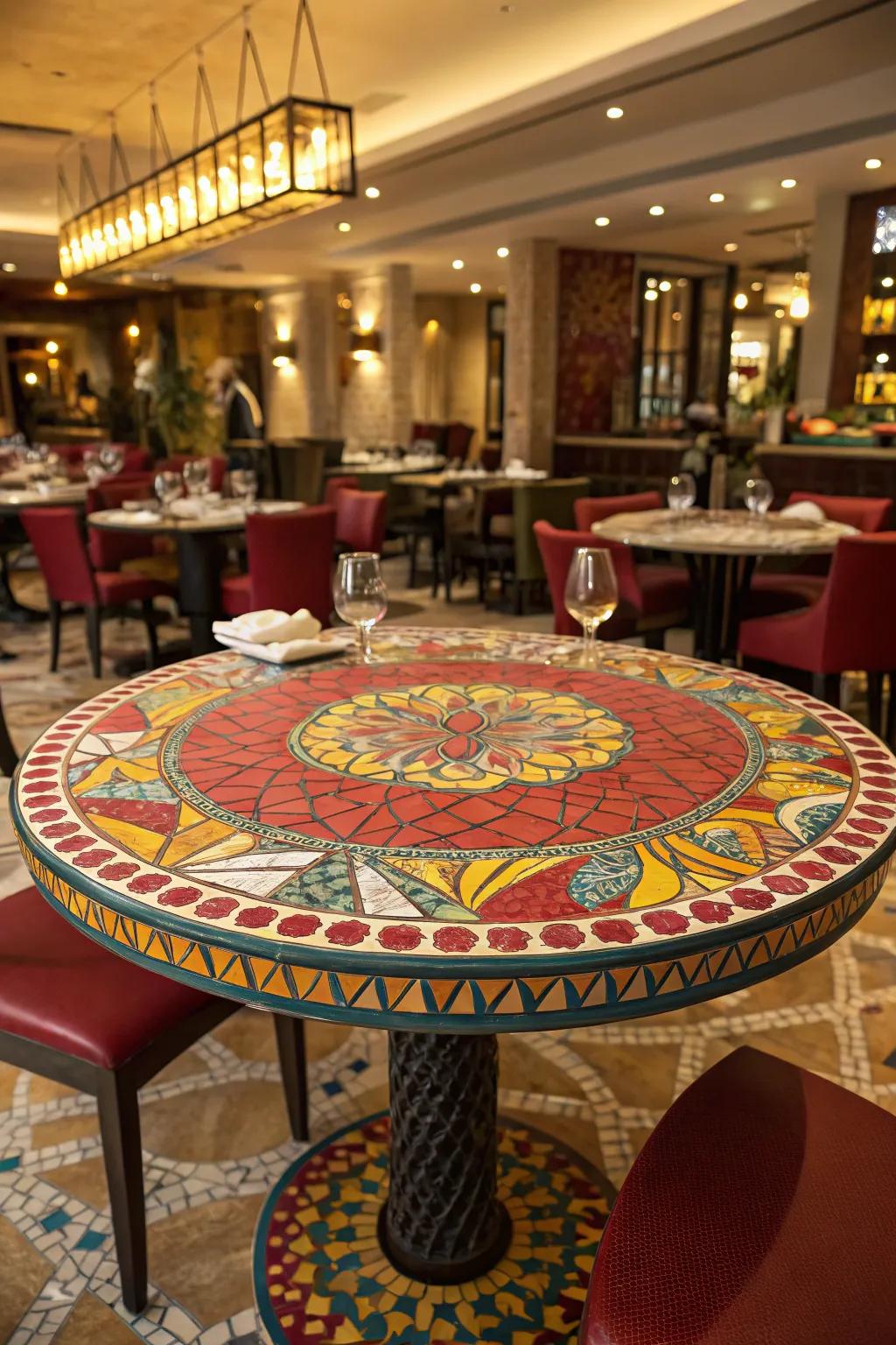 Striking mosaic patterns make a remarkable statement in any room.